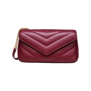Desinerhandbagsny Elegant Quilted Leather Shoulder Bag with Chain Strap